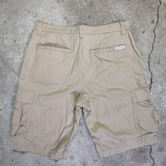 'Calvin Klein' khaki cargo shorts men's 30 - Picture 2 of 3